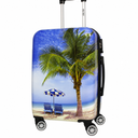 World Traveler Carry-On Hardside Spinner Luggage Set With Case-Palm Tree