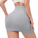 Slip Dress for Women Seamless half slip with non slip strip Shapewear Dress Under Dress Tummy Control Slip Dress (Gray, L)