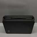 Anbte Folding Camping Table with Storage Net, 3ft Camping Table Aluminum Folding Table with 3 Adjustable Height Max 27.5 Inch Picnic Table Portable Table for Outdoor Backyard BBQ, Pure Black