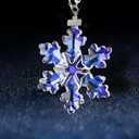 2023 Snowflake Crystal Christmas Ornaments Elegant Decor for Winter New Year Holiday Christmas Star Hanging Pendant Decor with Gift Box, Count of 2