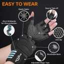 Workout Gloves for Men and Women,Gym Gloves for Weight Lifting with Wrist Support,Exercise,Rock Climbing, Biking,Training,Fitness,Pull up,Fingerless, Breathable and Snug fit