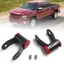 1-1.5" Rear Lift Shackle Kit Compatible with 1988-2018 Chevy Silverado 1500 & GMC Sierra 1500 2wd 4wd Truck Suspension Leaf Shackles Replaces # 710515