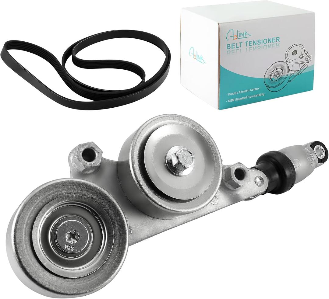 AULINK 39092 Serpentine Belt Drive Kit with Tensioner (3.5L V6) For Honda Accord 2008-2010,Pilot 2006-2011,Odyssey 2005-2010,Accord Crosstour 2010 49439 89390 31170R70A01 31170RKB005