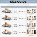 WNPETHOME Outdoor Dog Bed Waterproof, Large Outdoor Dog Bed for Large Sized Dog, Outdoor Indoor Dog Bed with Removable Washable Cover, Egg Crate Foam Dog Crate Mat, Durable Waterproof Dog Bed, Grey