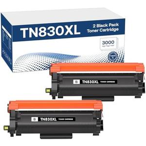 AOLIBE TN830XL Toner Cartridges Compatible for Brother TN830XL TN830 XL Toner High Yield Work with HL-L2460DW DCP-L2640DW HL-L2405W HL-L2400D HL-L2480DW MFC-L2820DW MFC-L2820DW XL (2 Black)