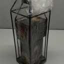 Lanterns Decorative Outdoor 2PCS Living Room Decor Lantern Black Metal Lantern Front Porch Decor Lanterns Decor Indoor with LED Candle Lanterns Decor No Glass for Indoor Outdoor (Small & Large, 2Pcs)