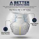 4-5xl Adult Diapers for Women and Men - Case of 32 Bariatric Disposable Briefs with Tabs and Stretchable Side Panels - 100% Breathable with Maximum Absorbency