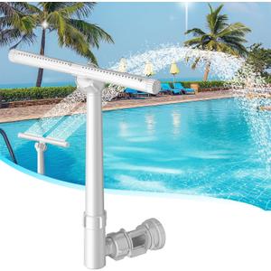 Pool Fountains for Above and In-Ground Pools,Dual Spray High Pressure Pool Sprinkler Fountain 360 Adjustable Pool Water Fountain Pool Chiller Water Fun Pool Aerator Backyard Decor Outdoor Pools