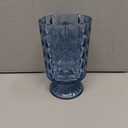 MCMCNCUIU Crystal Vases for Centerpieces, Blue Flower Glass Vases, Pedestal Glass Vases for Living Room, Bedroom, Dining Table, Birthday, Wedding, 7 inch, pack of 1