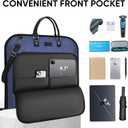 BALEINE Travel Garment Bag, Travel Suit Bag for Men, 42'' Waterproof Carry on Garment Bag for Hanging Clothes, Garment Duffel Bag for Travel Business (Blue)