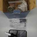 Soap Dispenser - 2 Pack, Antique Design Thick Glass Hand Soap Dispensers with Sturdy Tray; 304 Rust Proof Stainless Steel Black Pump, 12Pcs Stickers, for Kitchen, Bathroom