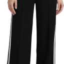 Women's Wide Leg Dress Pants High Waist Straight Leg Track Pants with Belt Loops M