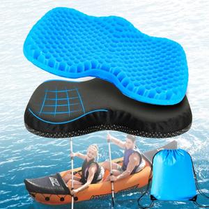Anti-Slip Kayak Seat Cushion, Thickened Waterproof Boat Kayak Canoe Rowing Dinghy Gel Seat Pad for Sit-in Inflatable Fishing Kayak Canoe Chair Accessories Equipment (Blue)