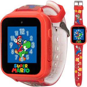 Super Mario Kids Interactive Smartwatch with Camera, Custom Watch Faces Fits Wrists 5.5'' to 8''
