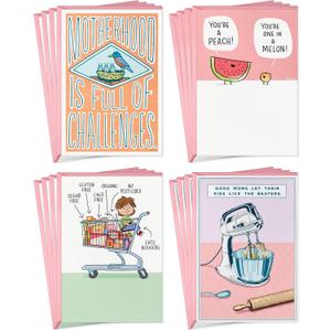 Hallmark Shoebox Funny Mother's Day Card Assortment (16 Cards with Envelopes) Cute Humor