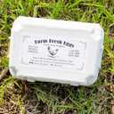 100 Sheets Egg Carton Labels 4 x 2" Stickers Decal Farm Fresh Eggs Chicken coop Supplies Blank Cartons 6 12 15 18 30 48 50 Count Basket Box Container (T01617-100)-L8 (Vintage Hen)