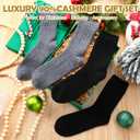 Chicingyou 2 Pairs Cozy 90% Cashmere Crew Socks for Women Men Gifts Soft Warm for Winter Home Bed Outdoor