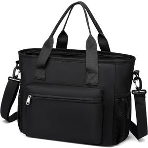 Insulated Lunch Box for Women Men Adults,Adjustable Shoulder Strap Reusable Lunch Bag for Office Work Picnic Camping Beach Outdoor Large Lunch Bag-Black