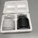 Marble Hives Marble Salt Cellar With Lid- Pack Of 2 Marble Salt And Pepper Bowls- Salt Holder With Lid To Put Salt, Paprika, Pepper, And Spice (White & Black, Style 01)