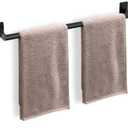 Bathroom Towel Bar, 24 Inch Towel Racks for Bathroom Wall Mounted, Heavy Duty Hand Towel Holder Organizer, Modern Home Decor Towel Rod, Matte Black Single Bar