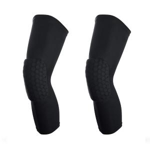 Basketball Knee Pads Knee Sleeves, 2 Pack Honeycomb Anti Collision Knee Pads Leg Compression Sleeves, Gaming Sleeves Wrestling Knee Pads Football Knee Pads Volleyball Knee Pads (Small, Black)