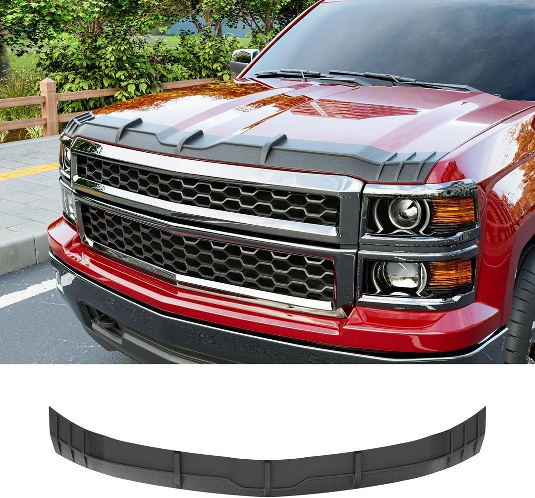 Hood Deflector Compatible with 2014-2015 Chevy Silverado 1500 Hood Protector TPE Shield Replacement for 2014-2015 Chevy Silverado 1500 Accessories