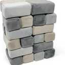 Mini Foam Building Blocks for Kids (24-Blocks) - Soft Building Blocks for Toddlers, Plush Stackable Foam Blocks, Indoor Play Toy for Kids, Stacking & Sensory Play Set (Castle Rock)