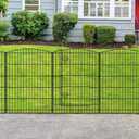 INJOPEXI Decorative Garden Fence 12 Panels 26ft (L)×36in (H) Garden Fences with 11 Panels + 1 Gate, No Dig Animal Barrier Rabbit Fencing Rustproof Metal Wire Temporary Dog Fence for Patio Outdoor Yard