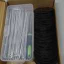 Garden Stakes,6 Inch 11 Gauge 50pcs Galvanized Landscape Staples + 50pcs Gaskets + 1Pick Hook,Tent Stakes Landscaping Fabric SOD Pins for Weed Fabric Barrier,Groud Cover,Fence