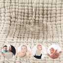 Looxii Muslin Burp Cloths 100% Cotton Muslin Cloths 12 Pack Large 20''x10'' Extra Soft and Absorbent Baby Burping Cloth for Boys and Girls (Apricot)