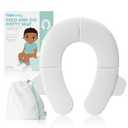 Frida Baby Fold-and-Go Portable Potty Seat for Toilet, Foldable Travel Potty Seat for Toddler, Fits Round & Oval Toilets, Non-Slip Base, Handles, Includes Free Travel Bag