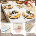 Mixweer 10 Pieces Gold Table Runner 11 x 110 Inches Sequin Table Runners for Thin Mesh Decorations Party Wedding Birthday Bridal Shower Event(Black, Gold)
