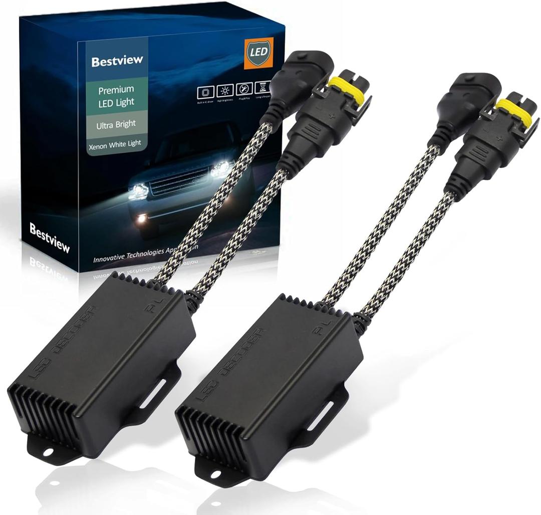 Bestview H8 H9 H11 Canbus Decoder Kits Compatibility Anti Flickering Resistor Warning Canceler Pack of 2