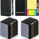 Qilery 30 Pack Lined Spiral Notebook Small Notepad and Pen Set Steno Pads Lined Notepad Black Pocket Notebook for Business Office School Supplies