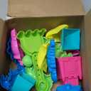 Collapsible Beach Toys for Kids Toddlers, Collapsible Sand Bucket and Shovels Set with Mesh Bag,Travel Sand Castle Building Kit, Sandbox Toys, Foldable Beach Essentials for Toddlers Kids Age 3-10
