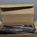 Yexiya 4 Pcs Vintage Hardback 3 Ring Binder Planner Portfolio Leather Round Ring Binder Organizer Holds 200 Sheets with 2 Inner Pockets, 13 x 10 Inch(1.5 Inch,Brown)