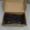 40Pcs 8" /200mm Stainless Steel Pegboard Display Hooks Bulk Set, Black Garage Organization Peg Wall Hook Metal Slatwall Panel Hook Fit 1/8 and 1/4 Inch Pegboard for Retail