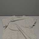 Rooscier Women's Ribbed Round Neck Rolled Short Sleeve Dressy Casual T Shirts Tops, Gray Medium