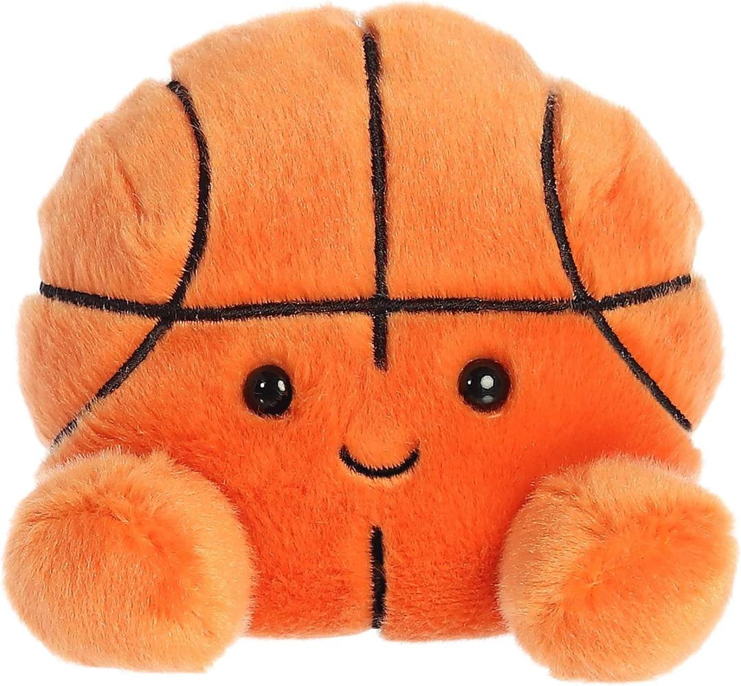 Aurora Adorable Palm Pals Hoops Basketball Stuffed Animal - Fun Collectible Plush for Kids and Adult Collectors - Perfect for Decorating Rooms and Birthday Gifts - Orange 4 Inches