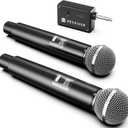 Wireless Microphones, Microphone with OnetoOne Chip Connection, 40H Duration, 200 FT Distance Receiving, Rechargeable Receiver, 40H Long Duration, Karaoke Microphone for Singing, Party