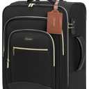 Carry On Luggage 22x14x9 Airline Approved, 20 Inch Softside Suitcase with 360 Spinner Wheels & TSA Lock, Ultra-Lightweight Water-Resistant Large Capacity Luggage for Women & Men (Black)