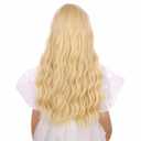 Girls Blonde Wig Child Long Golden Blonde Wig with Bangs Wavy Curly Wigs for Kids Hallween Party Include Wigs Cap