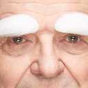 Mustaches Self Adhesive, Novelty, Realistic, Fake Eyebrows, False Facial Hair, Costume Accessory for Adults, White Color