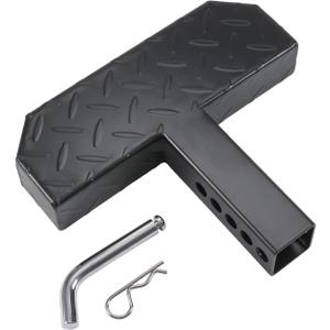 Hitch Step Anti Slip and Rust Towing Bumper Guard for Most Car SUV Truck Pickup with Pin Fit 2 Inch Receiver, 11.8 Inch Length, Weight Capacity 500 LBS