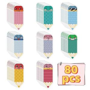 160 PCS Back to School Name Tags for Classroom - Cute Face Clue Point Sticky Pencil Labels for Kindergarten Preschool Supplies,Desk Cubbies Locker Storage Bin Bulletin Board Decorations