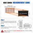 20x10 Duct Opening | Steel Return Air Grille | Vent Cover Grill for Sidewall and Ceiling | HVAC Cold Air Intake Grille | White | Outer Dimensions: 21.75"W X 11.75"