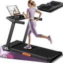 UAMY Treadmill with 14% Incline, 3-in-1 Treadmills for Home with Handle, 3.0HP Folding Treadmill, Three Touch Screen