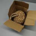 CHI AN HOME 4.4lbs Natural Door Stopper for Bottom of Door Decorative Heavy Duty Door Stop with Handle Wicker Cute Door Stopper for Modern Farmhouse Water Hyacinth Home Decor 4.7" D x 6.3" H