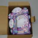 NEMONE Mermaid Knee Pads for Kids, Girls Boys Knee Elbow Pads Wrist Guards with Drawstring Bag, Adjustable Reflective Protective Gear Set for Roller Skates Bike Cycling Skateboard Scooter (Medium, Purple)