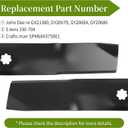 GX21380 Medium Lift Blades for 54" Mower Deck, Compaitble with John Dee-re D170 E180 G110 S180 190C LA150 LA175 Craftsman Lawn Mower, Replace GY20679, GY20684, GY20686, 3 Pack